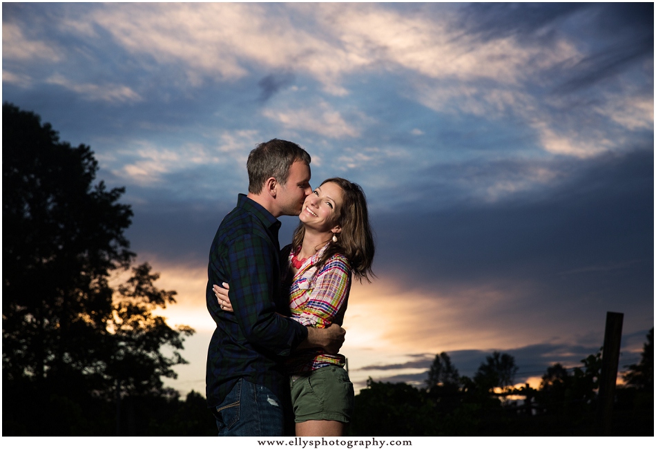 Engagement photos at Jolo Winery in Pilot Mountain, NC
