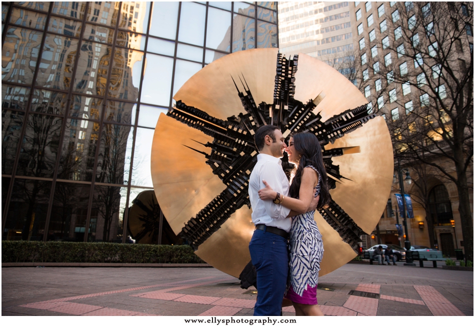 Gorgeous, vibrant and modern engagement session in Uptown Charlotte
