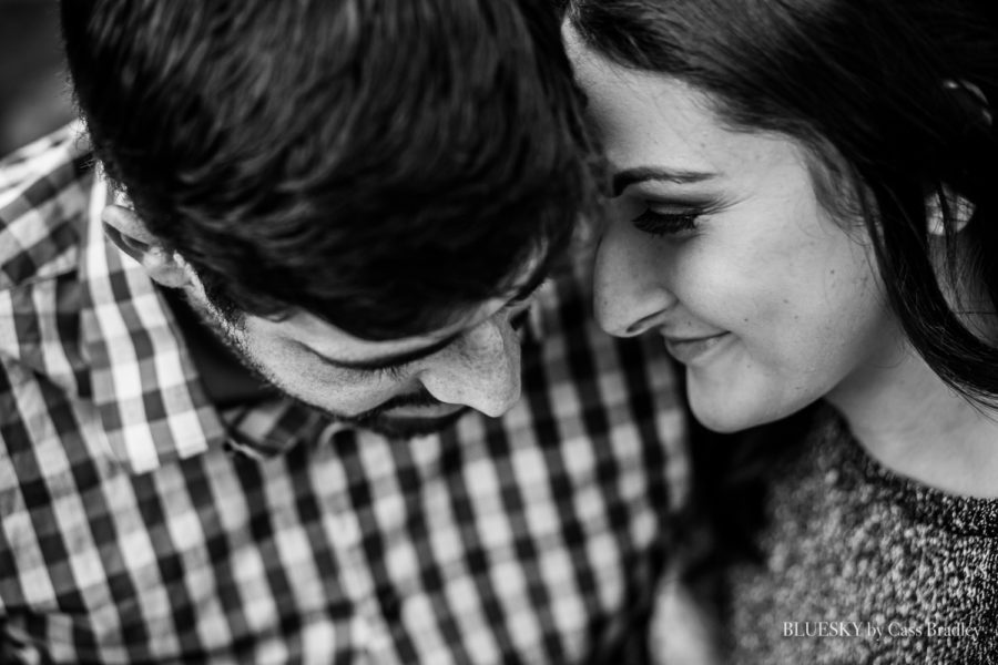 black and white engagement pics