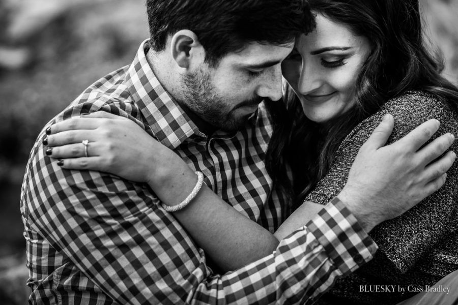 charlotte black and white engagement pics
