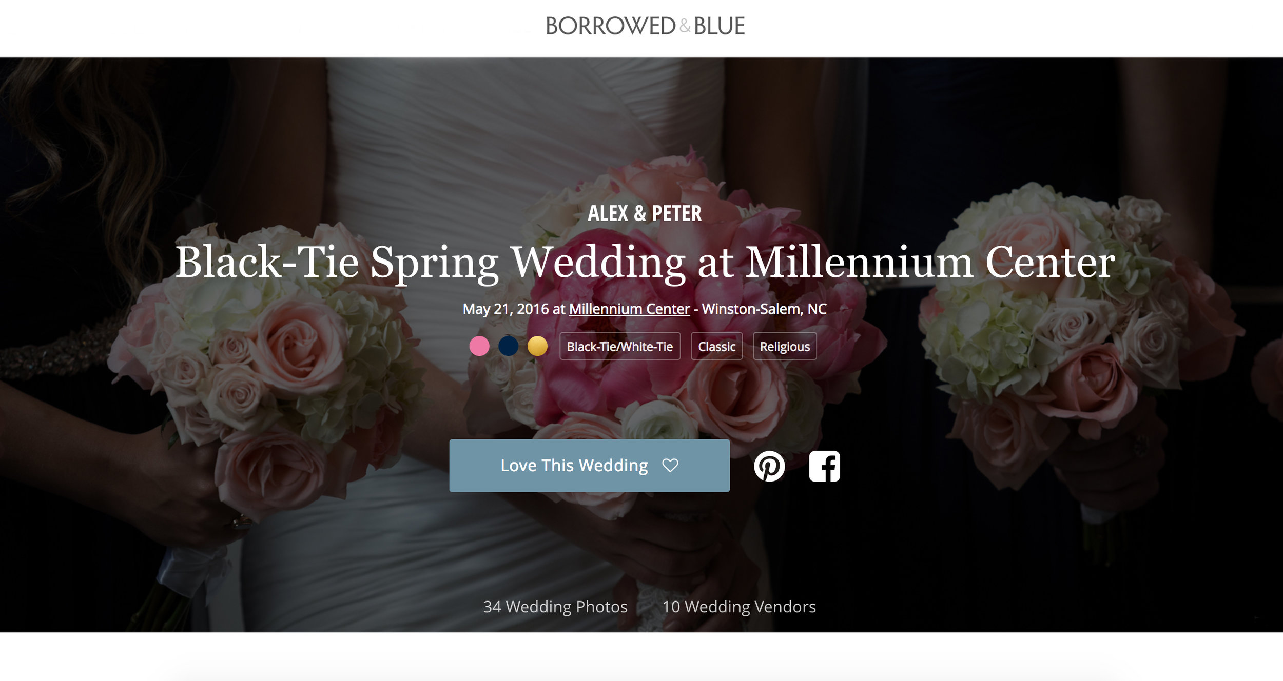 To view their wedding on Borrowed and Blue - Click here