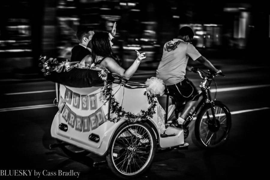 pedicab wedding exit charlotte
