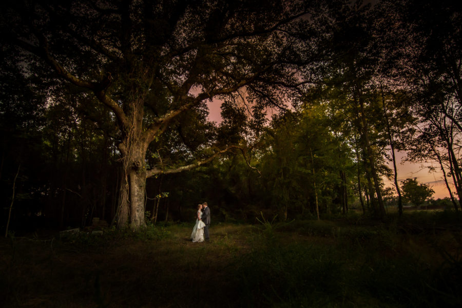 epic night photo sunset bride and groom fall wedding charlotte