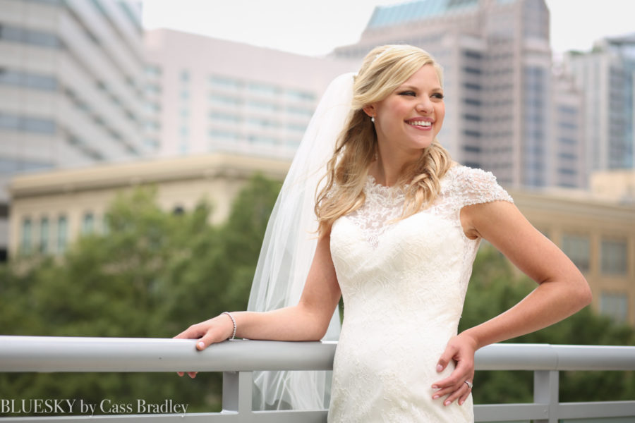 rooftop bridal portrait