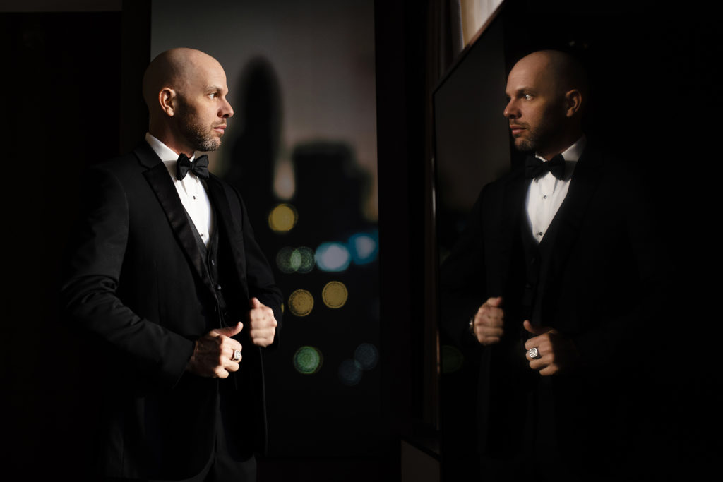 Groom Getting Ready at The Omni Charlotte