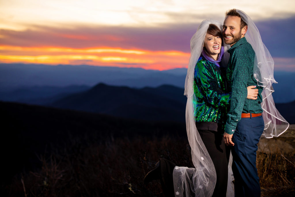 We're engaged hilarious photo at craggy gardens in the blue ridge parkway in asheville nc